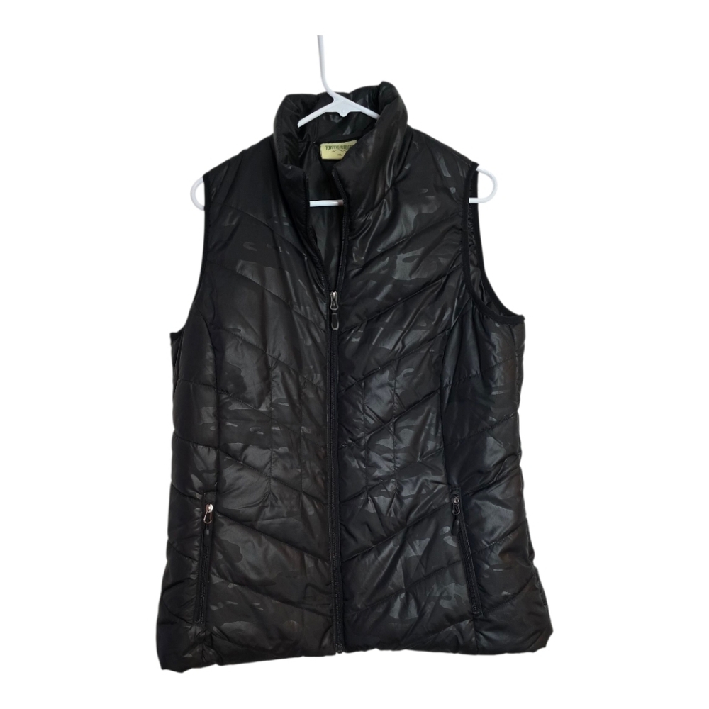 RUSTIC RIDGE MENS VEST Fishing Hunting gray Gray patterned zip vest sz XL